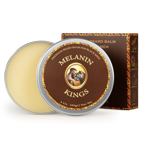 Melanin Kings Beard Balm for Black Men with Sandalwood...