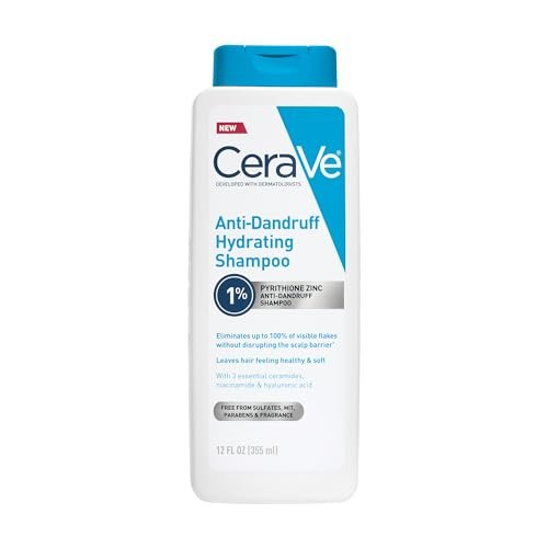 CeraVe Hydrating Anti Dandruff Shampoo, 1% Pyrithione Zinc...