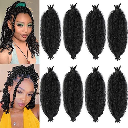 8 Packs Springy Afro Twist Hair 16 Inch Marley Twist