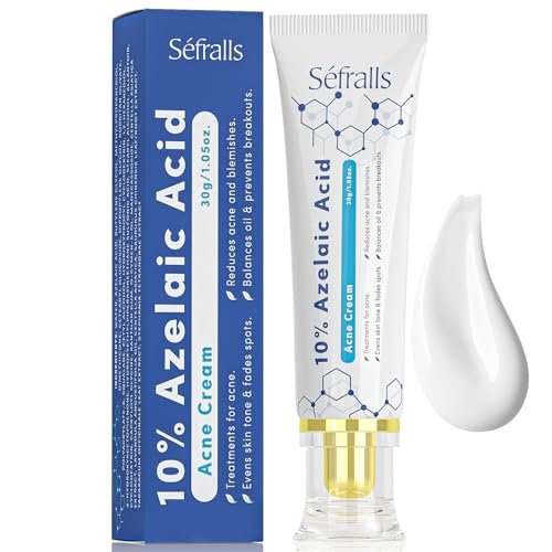 Sefralls 10% Azelaic Acid Acne Cream, Premium Redness...