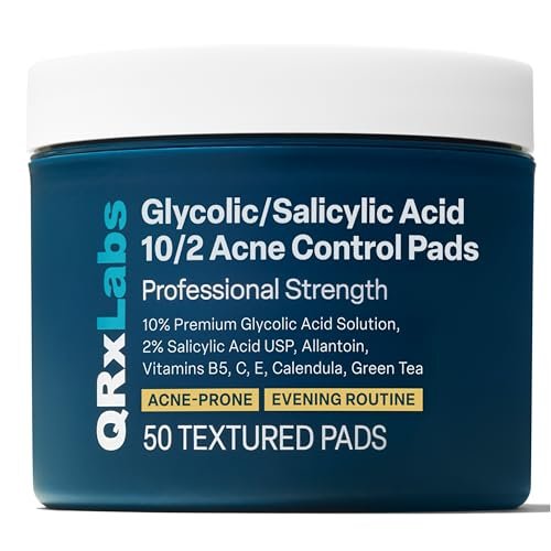 QRxLabs Salicylic & Glycolic Acid Acne Clearing Exfoliating...
