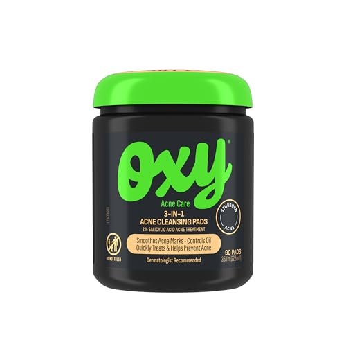 Oxy 3-IN-1 Acne Facial Cleansing Pads, Maximum Strength...