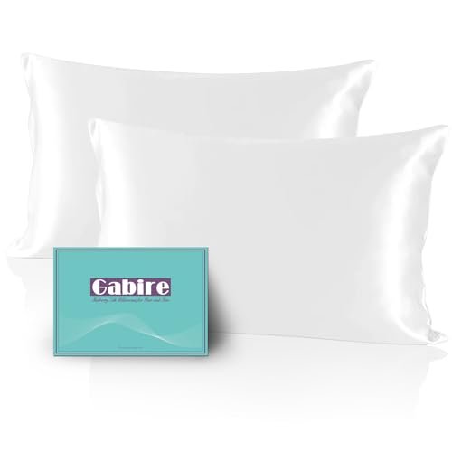 Gabire Mulberry Silk Pillow Cases Set of 2 Standard White
