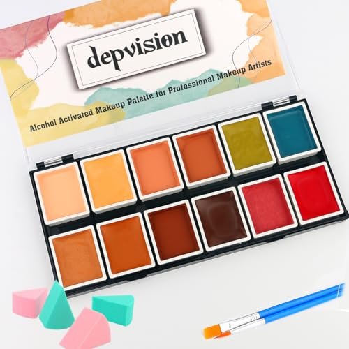 Depvision 12 Color Alcohol Activated Face Paint SFX Makeup...