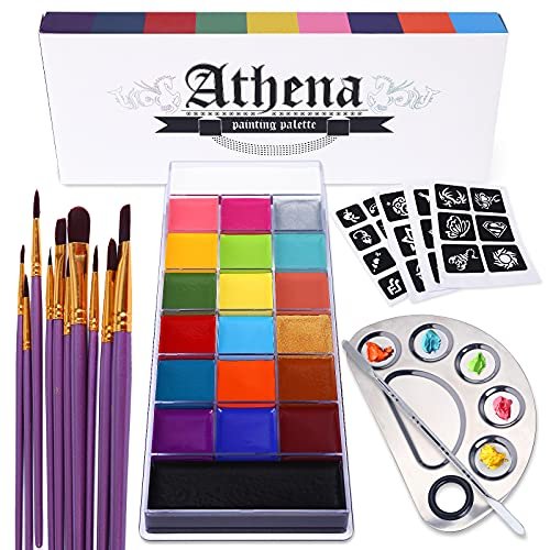 UCANBE Athena Face Body Paint Oil Makeup 20 Colors Set