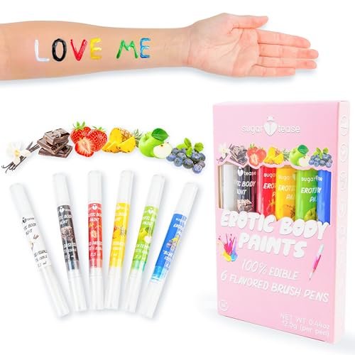 Edible Flavored Body Paints Erotic Intimate Lickable Brush...