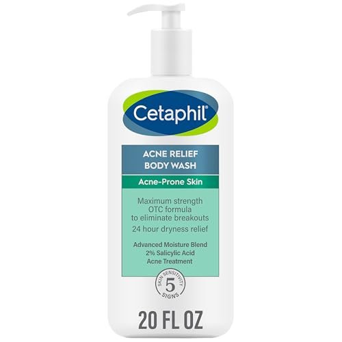 Cetaphil Body Wash, Acne Relief Body Wash with Salicylic...