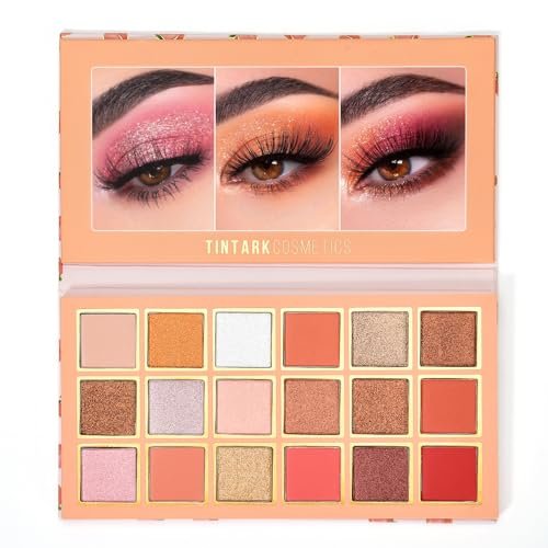 Tintark Peach Please 18 Colour Eyeshadow Palette with Matte...