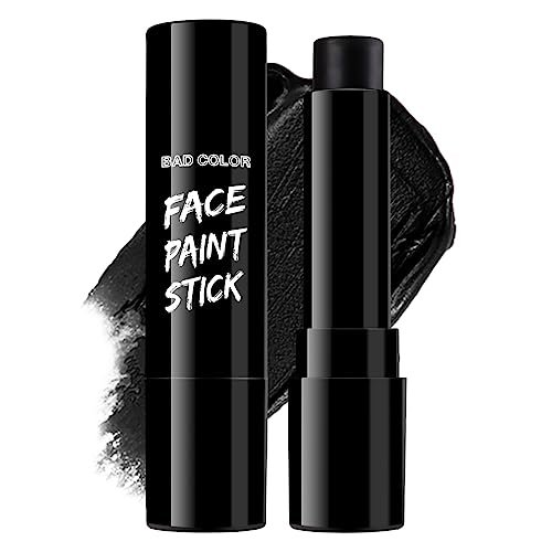 BADCOLOR Black Cream-Blendable Face Body Paint Stick for...