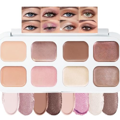 Kaely 8 Colors Cream Eyeshadow Contour Highlighter Palette
