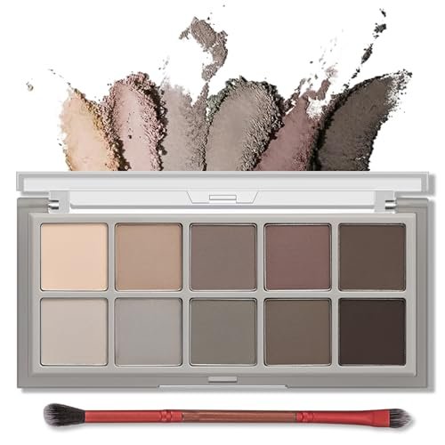 Erinde 10 Colors Matte Eyeshadow Palette, Taupe Brown Nude