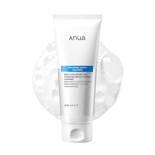 Anua Hydrating Gentle Foaming Cleanser, Hyaluronic Acid,...