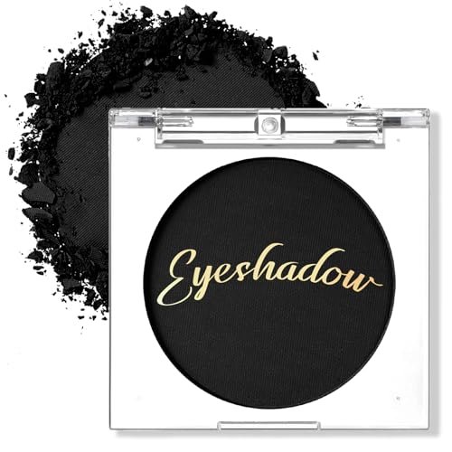 Jutqut Single Black Matte Eyeshadow Palette, Fine Smooth...