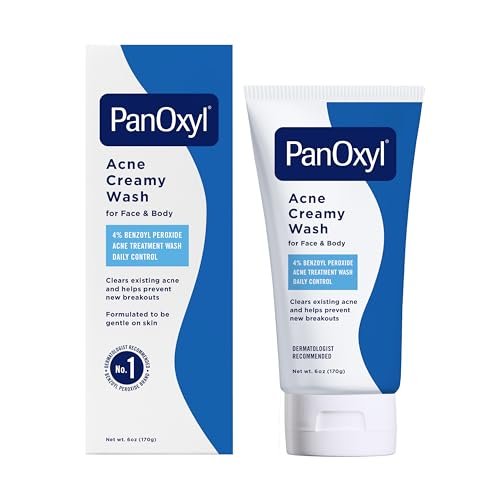 PanOxyl Antimicrobial Acne Creamy Wash, 4% Benzoyl...