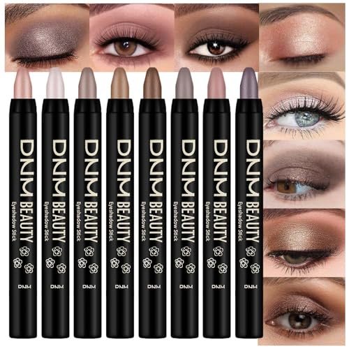 8Pcs Cream Eye Shadow Brightener Stick Makeup Set