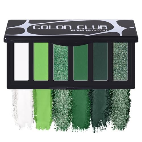 SUSIKEKI Green Eyeshadow Palette with Mirror Lime Forest...