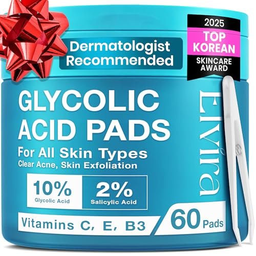 Elvira Glycolic Acid Exfoliating Facial Pads With Salicylic...