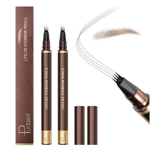 2 Pack Eyebrow Pen, Waterproof Microblading Eyebrow Pencil,...