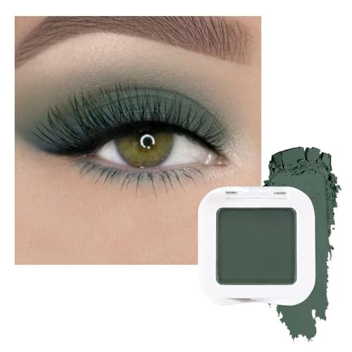 evpct Dark Green Matte Single Eyeshadow Palette, High...