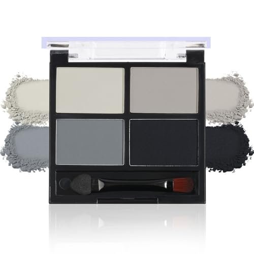 UOCK 4 Color Gray Eyeshadow Palette, Matte and Shimmer