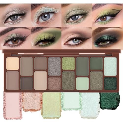 AMY'S DIARY 16 Color Nude light dark Green Eyeshadow Palette