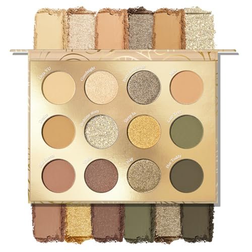 KYDA 12 Colors Olive Green Eyeshadow Palette, Matte and...