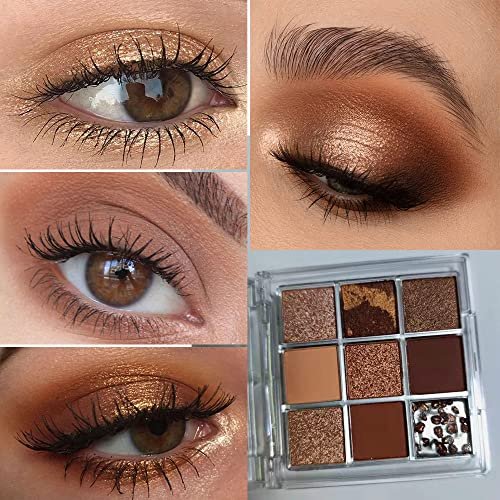 AMY'S DIARY Dark Brown EyeShadow Palette, Copper Matte...