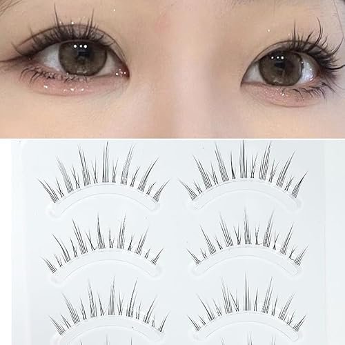LASGOOS Fake Eyelashes Natural Look False Eye Lashes 5 Pairs