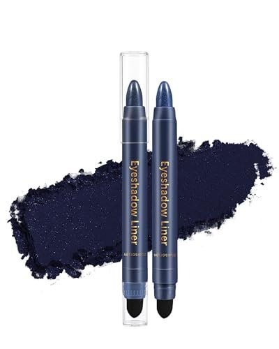 Blue Eyeshadow Stick with Blending Brush, Neutral...