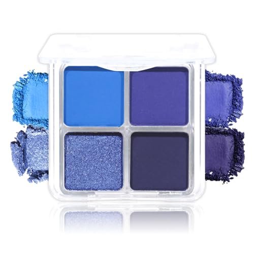 Navy Blue 4Colors Eyeshadow Makeup Palette,Royal Blue...