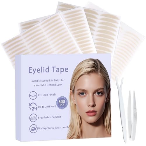Eyelid Tape for Hooded Eyes Invisible 600Pcs, Waterproof...