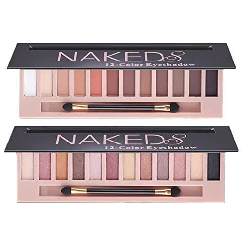 BestLand 2 Pack 12 Colors Makeup Nude Eyeshadow Palette
