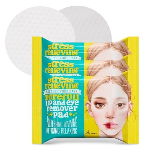 Ariul Purefull Lip & Eye Makeup Remover Pads, 3 Pack