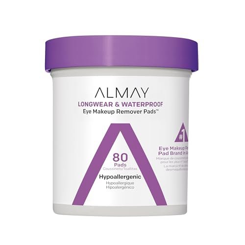 Almay Makeup Remover Pads, Longwear & Waterproof, 80 Count