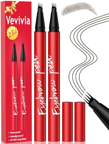 Vevivia Beauty Eyebrow Pencils for Women - 4-Tip 2 Pack