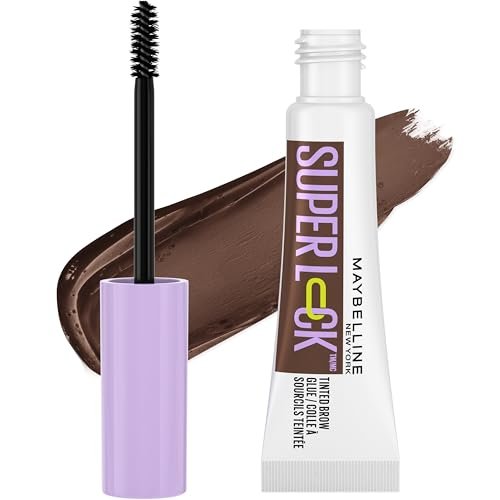 Maybelline Super Lock Brow Glue Eyebrow Gel, 24HR Deep Brown