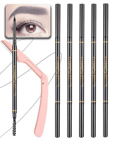 SUMEITANG Gray Eye Brow Pencils for Women, 6Pcs Waterproof...