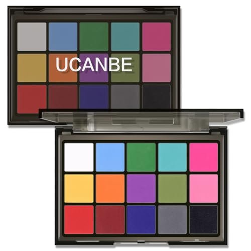 UCANBE Halloween Makeup Palette, 15 Colors Matte Pigmented...