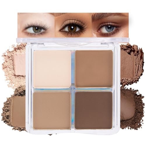 evpct Nude Brown Matte Powder Eyeshadow Quad Palette