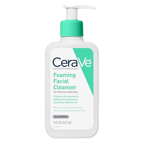 CeraVe Foaming Facial Cleanser, Daily Face Wash for Oily...