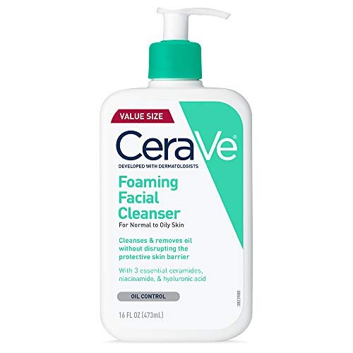 CeraVe Foaming Facial Cleanser, Daily Face Wash for Oily...