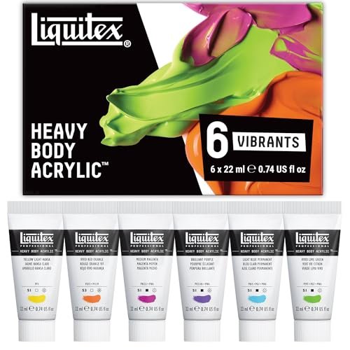 Liquitex Professional Heavy Body Acrylic Paint, 6 Vibrant...
