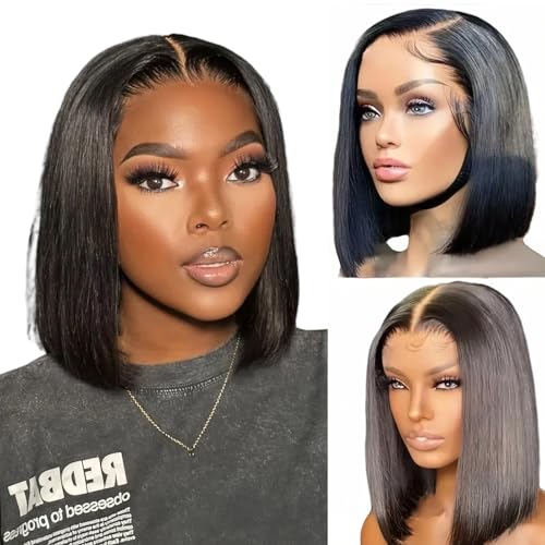 Perselene Wear and Go Glueless Bob Wig Straight Human Hair