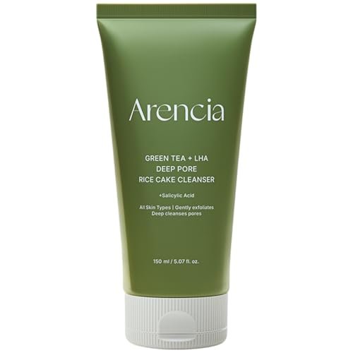 ARENCIA Salicylic Acid, Green Tea + LHA Rice Cake Cleanser