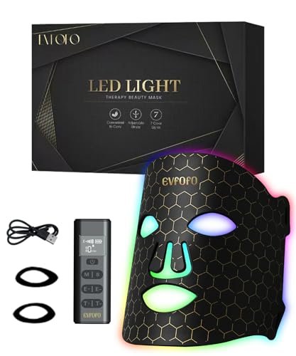 EVFOFO 7 Mode Red Light Therapy Mask for Face