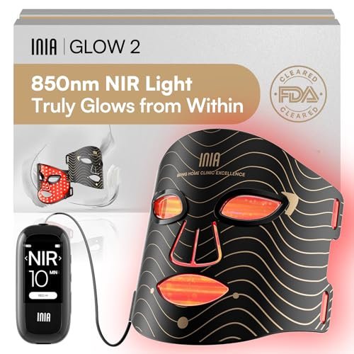 INIA Red Light Therapy Mask for Face with 4 Modes