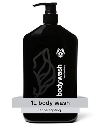 Black Wolf Salicylic Acid Body Wash for Men with Charcoal