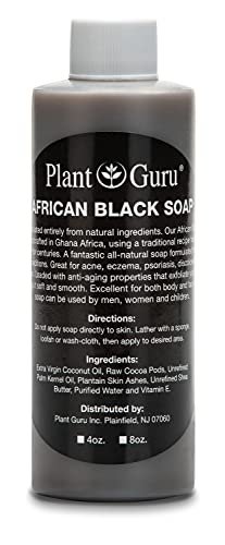 African Black Soap Liquid 4 oz. 100% Raw Pure Natural