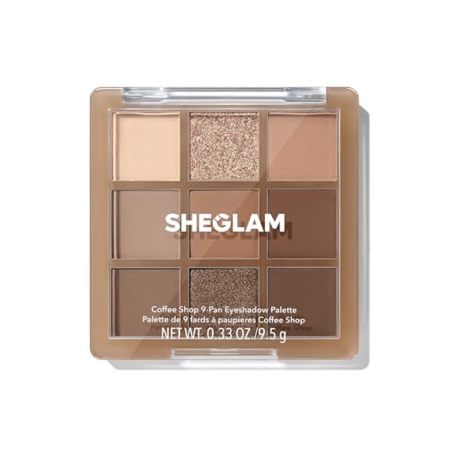 SHEGLAM Eyeshadow Palette 9-Color Ultra-pigmented Shimmer &...