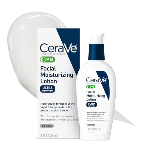 CeraVe PM Facial Moisturizing Lotion, Night Cream with...